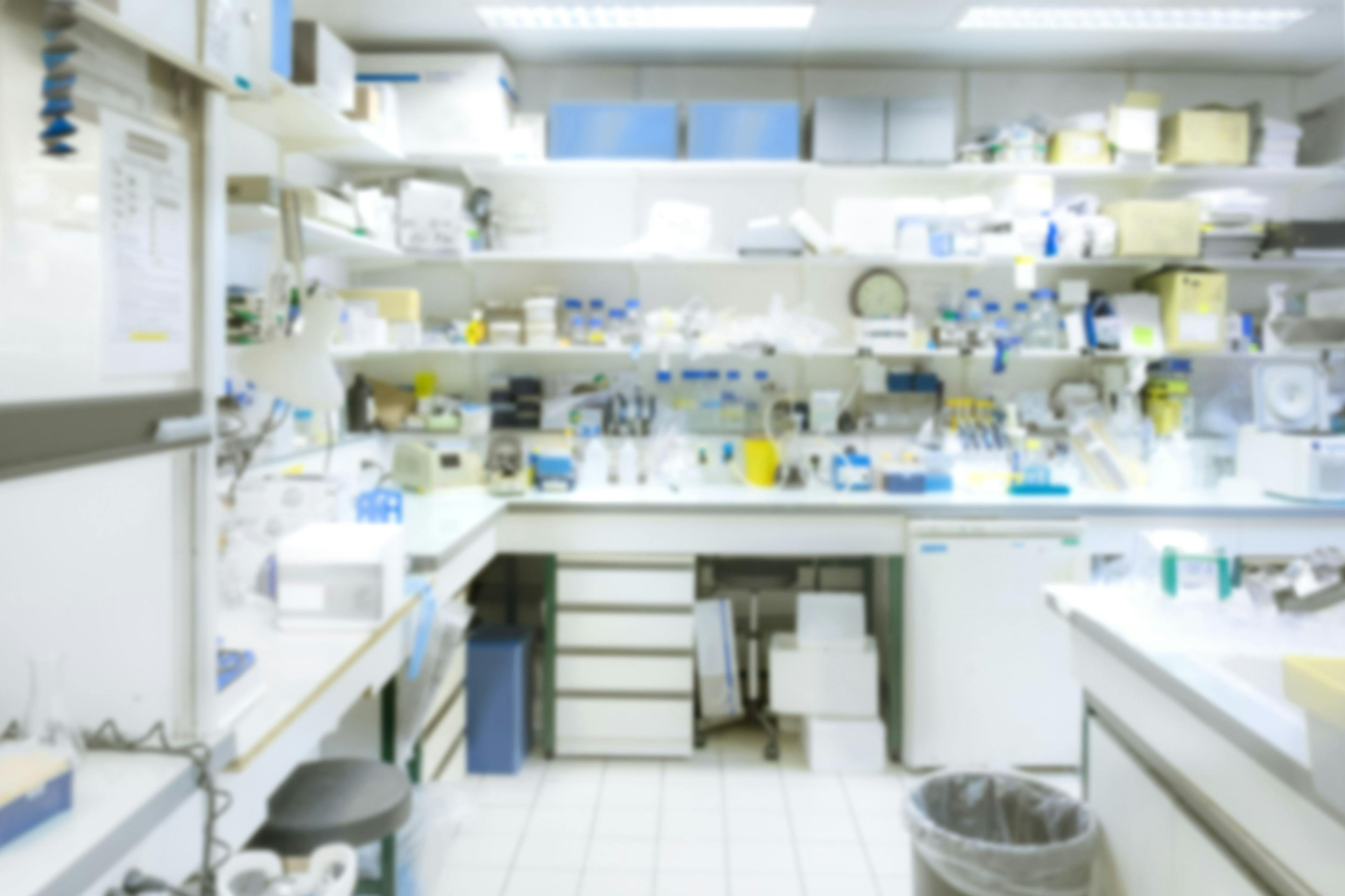 Laboratory interior out of focus. Image Credit: Adobe Stock Images/tilialucida