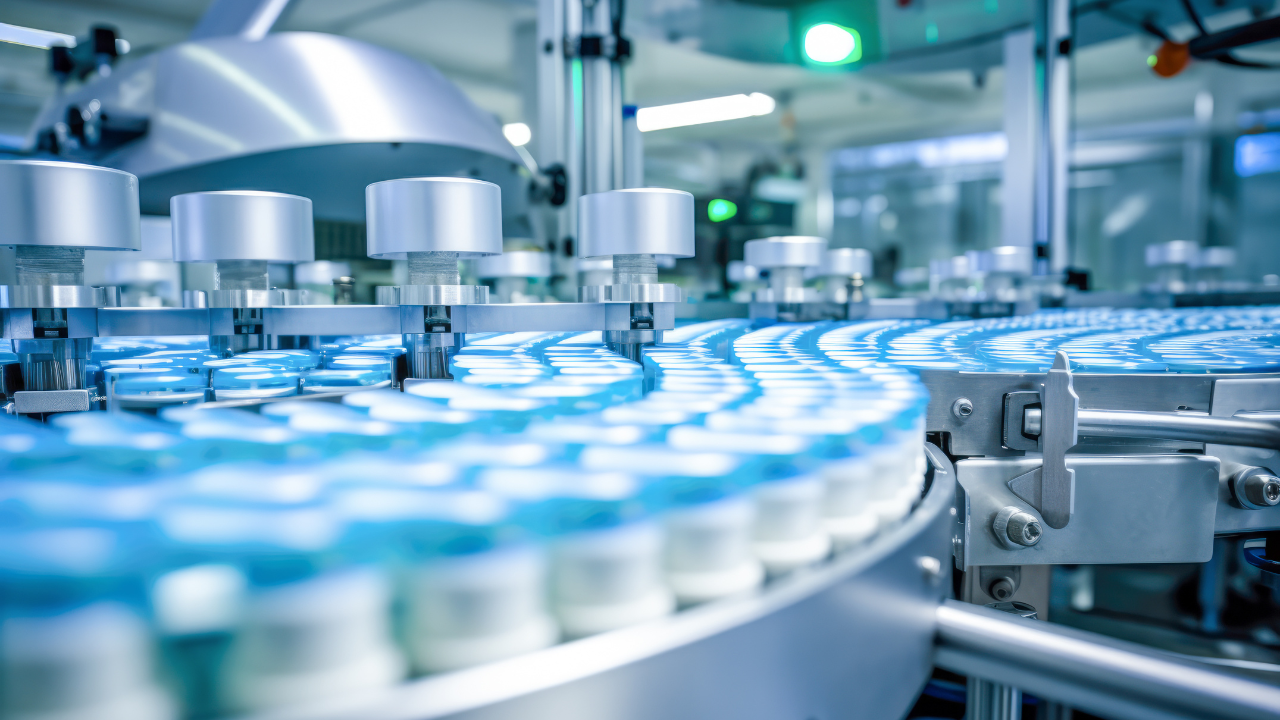 Pharmaceutical facility: Advanced technology powers production line, ensuring precise medicine manufacturing and filling of bottles. Image Credit: Adobe Stock Images/EdNurg 
