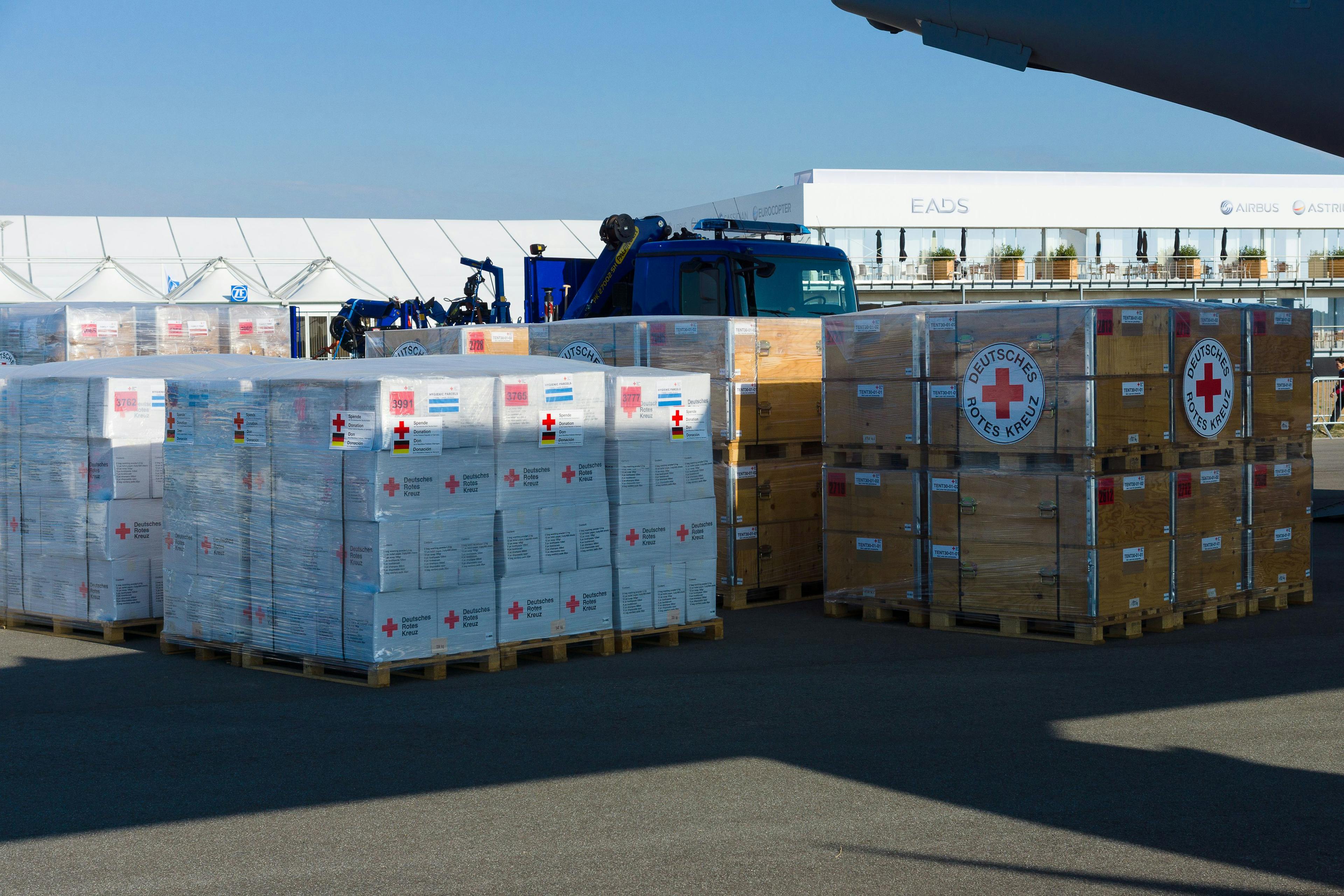 BERLIN - SEPTEMBER 14: Humanitarian assistance to the German Red Cross, International Aerospace Exhibition "ILA Berlin Air Show", September 14, 2012 in Berlin, Germany. Photo Credit: Adobe Stock Images/Sergey Kohl
