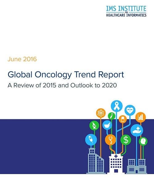 Global oncology drug market was $107 billion in 2015, up 11.5%