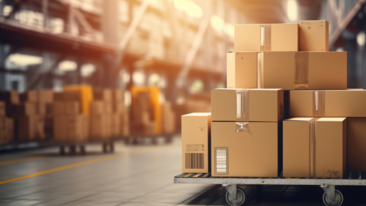 Cardboard box packages on trolley. Logistics and distribution service. Image Credit: Adobe Stock Images/Rene